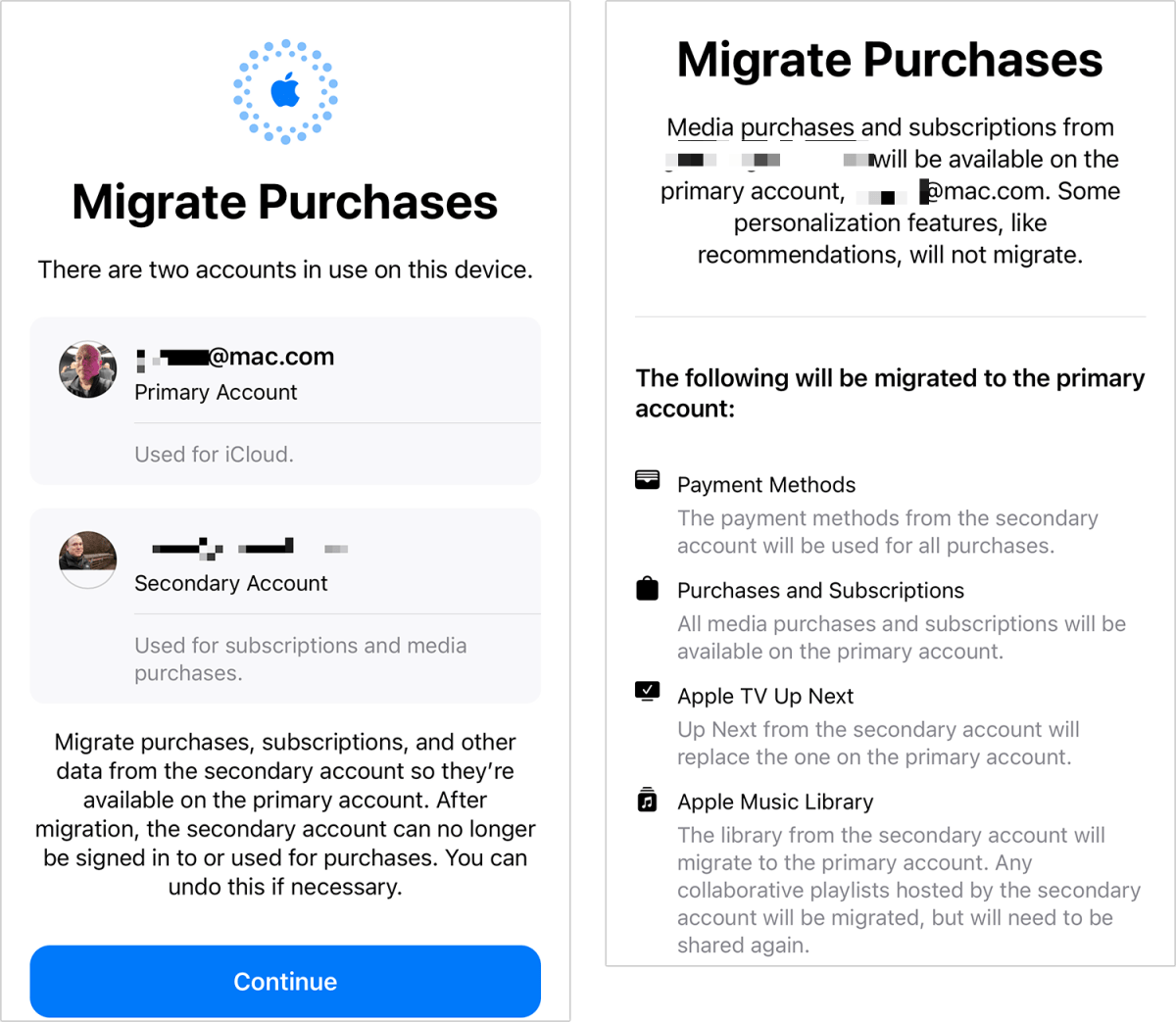 Migrate Purchases steps one and two