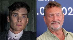 Cillian Murphy in 'Peaky Blinders' and the series creator Steven Knight