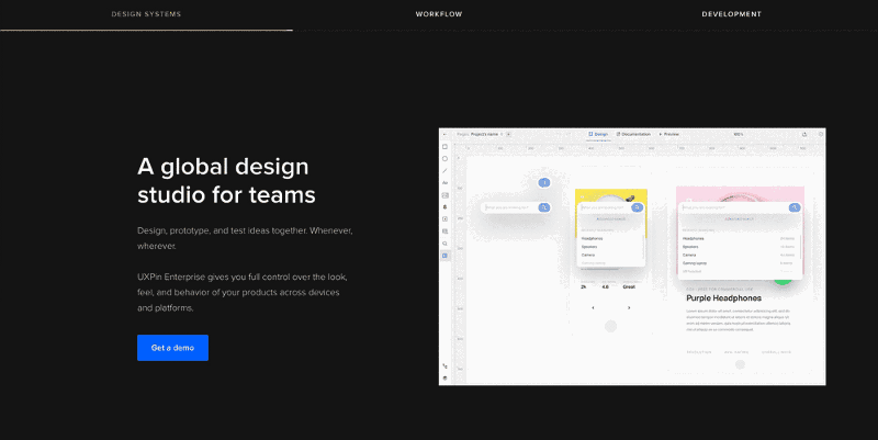 Screenshot of UXPin