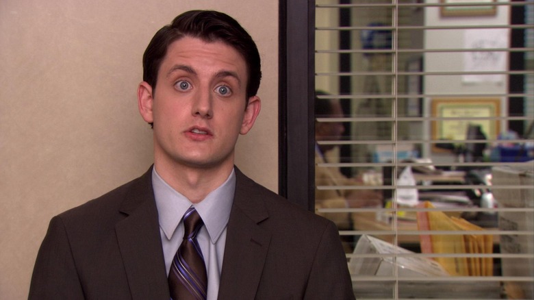 Gabe being interviewed by the documentary crew on The Office
