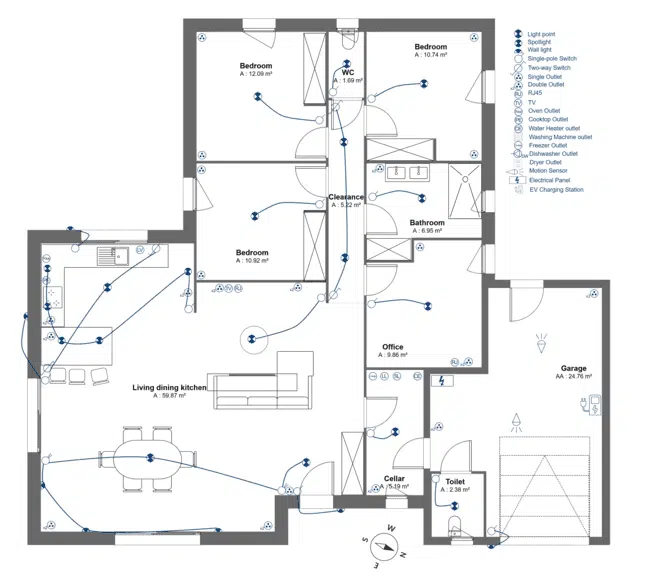 Cedreo Electrical Plan