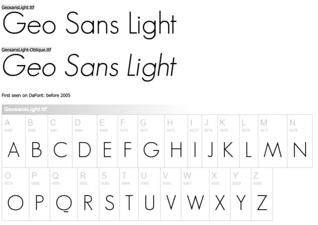 geo sans light