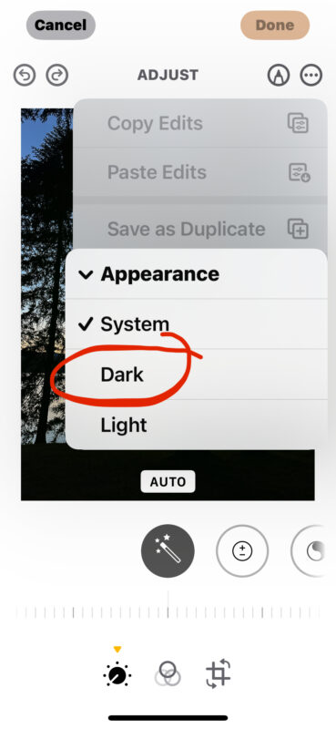 How to always edit Photos in Dark mode or Light Mode on iPhone or iPad