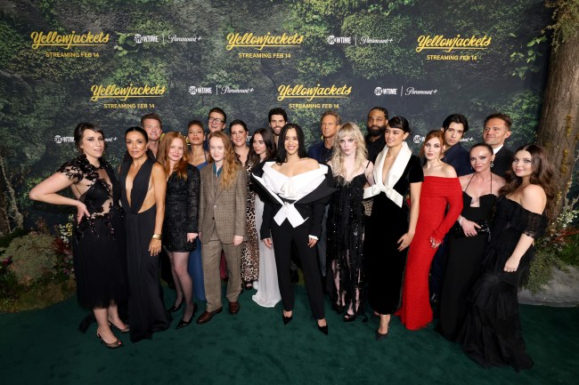 LOS ANGELES, CALIFORNIA - FEBRUARY 13: (L-R) Ashley Lyle, Simone Kessell, Warren Kole, Lauren Ambrose, Tawny Cypress, Liv Hewson, Bart Nickerson, Melanie Lynskey, Sarah Desjardins, Steven Krueger, Jasmin Savoy Brown, Jonathan Lisco, Sophie Thatcher, Jeffrey W. Byrd, Courtney Eaton, Sophie Nélisse, Kevin Alves, Christina Ricci, Drew Comins and Sammi Hanratty attend the 