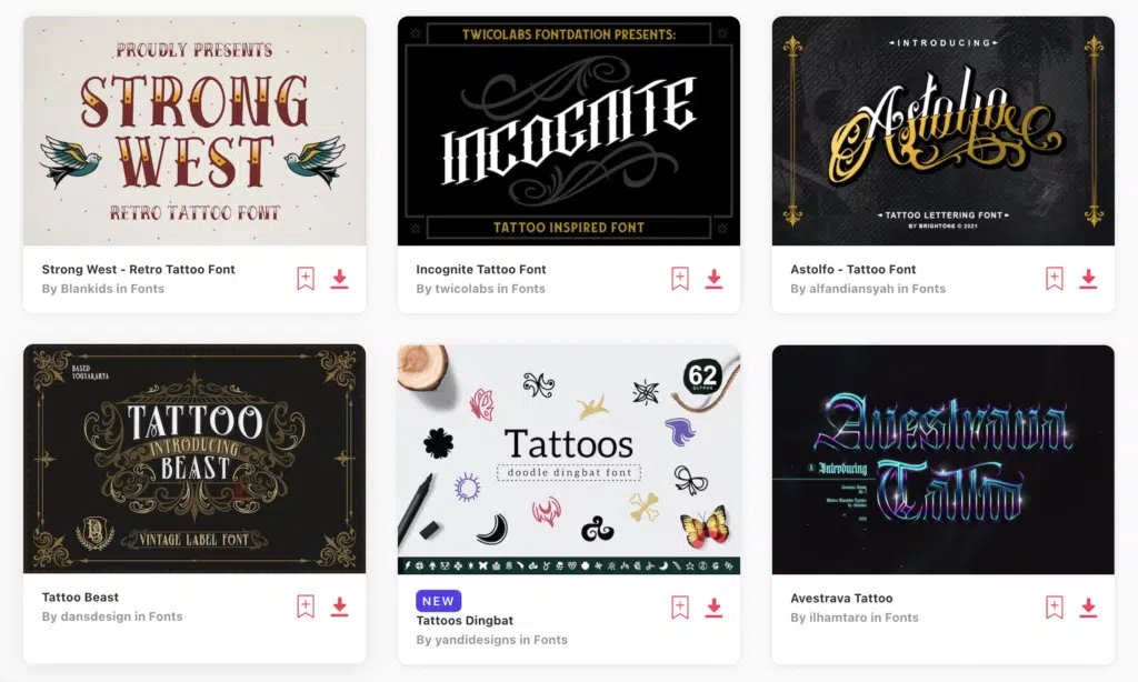 tattoo fonts for women
