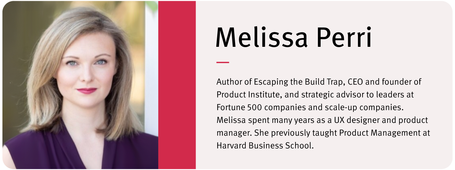 Headshot of Melissa Perri. Text reads: