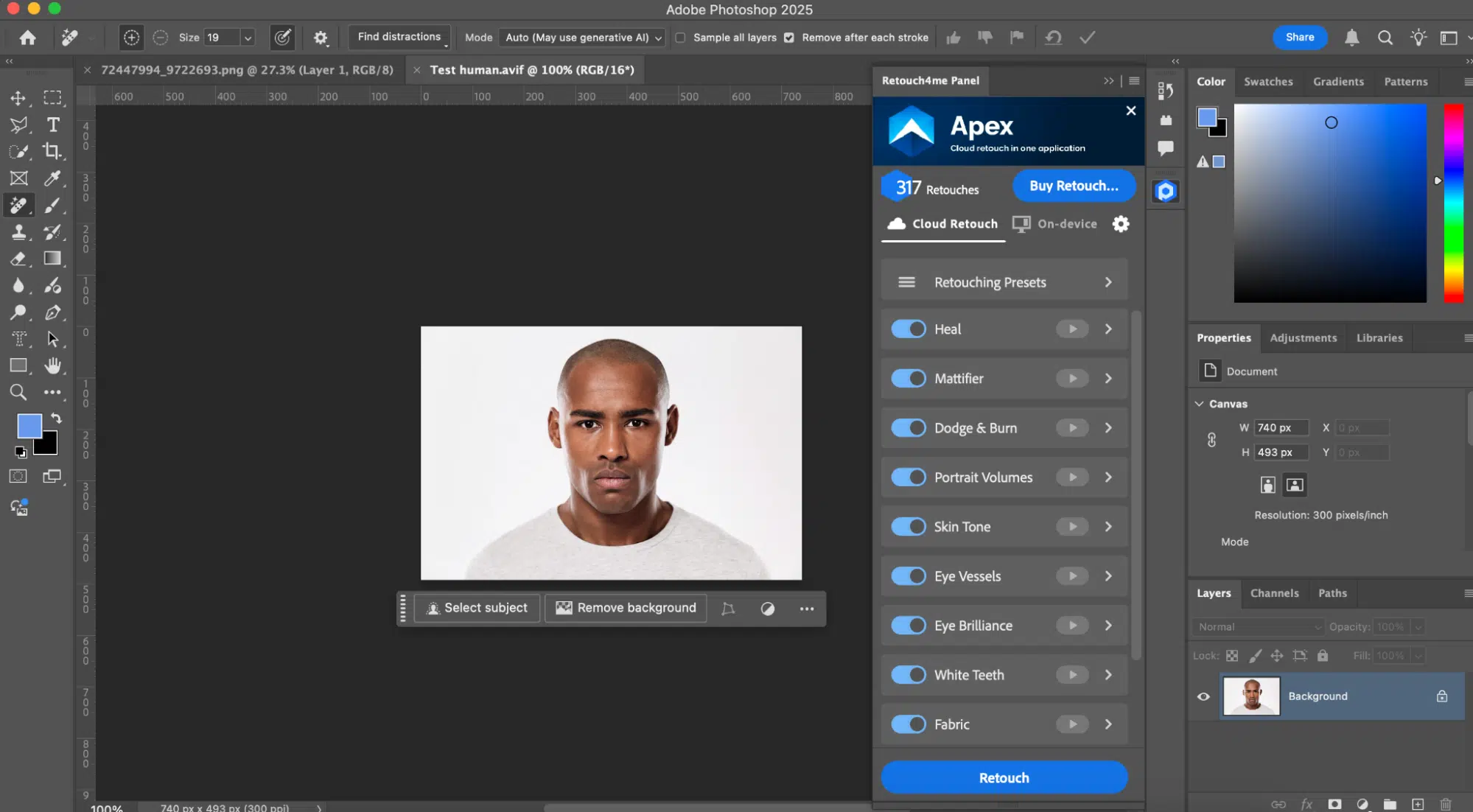 Photoshop plugin of Retouch4me Face Make