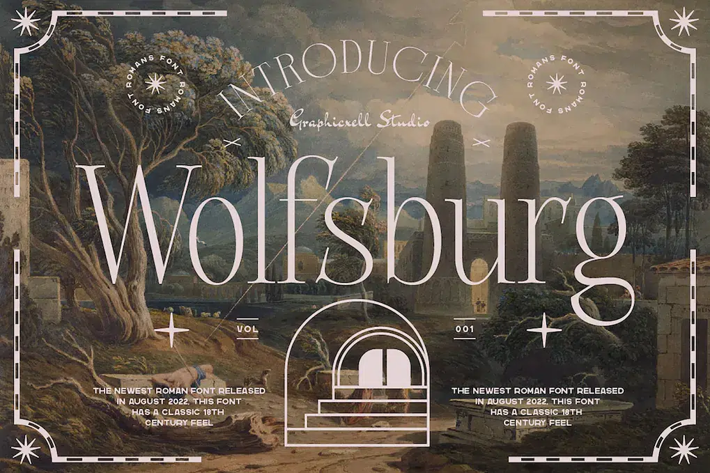 A wolfsburg Roman font