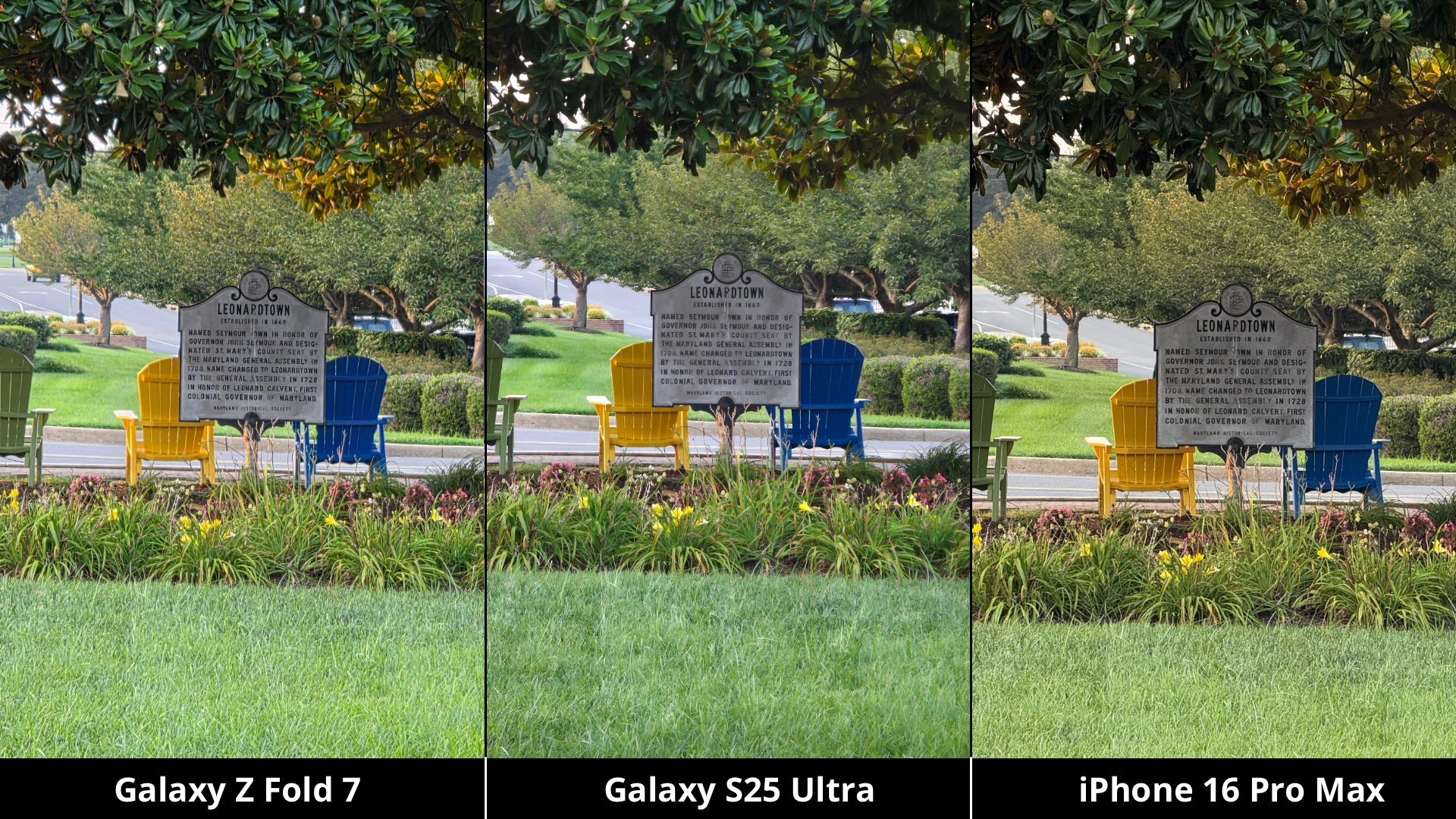 Samsung Galaxy Z Fold 7 vs. Galaxy S25 Ultra vs. iPhone 16 Pro Max Camera Comparison