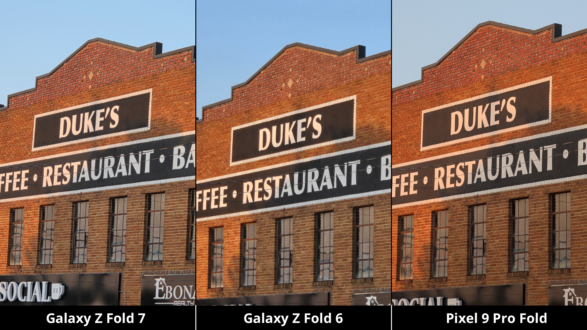 Samsung Galaxy Z Fold 7 vs. Galaxy Z Fold 6 and Pixel 9 Pro Fold Camera Comparison