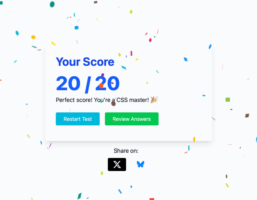 20 out of 20.