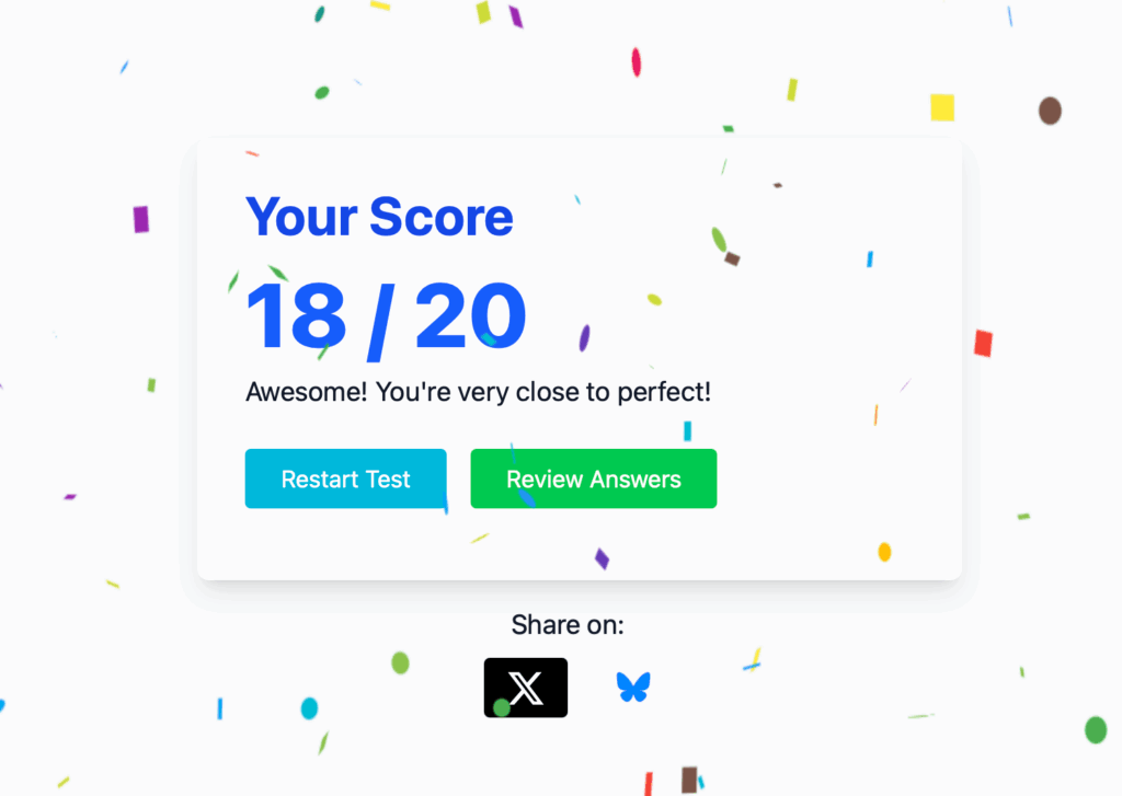 18 out of 20