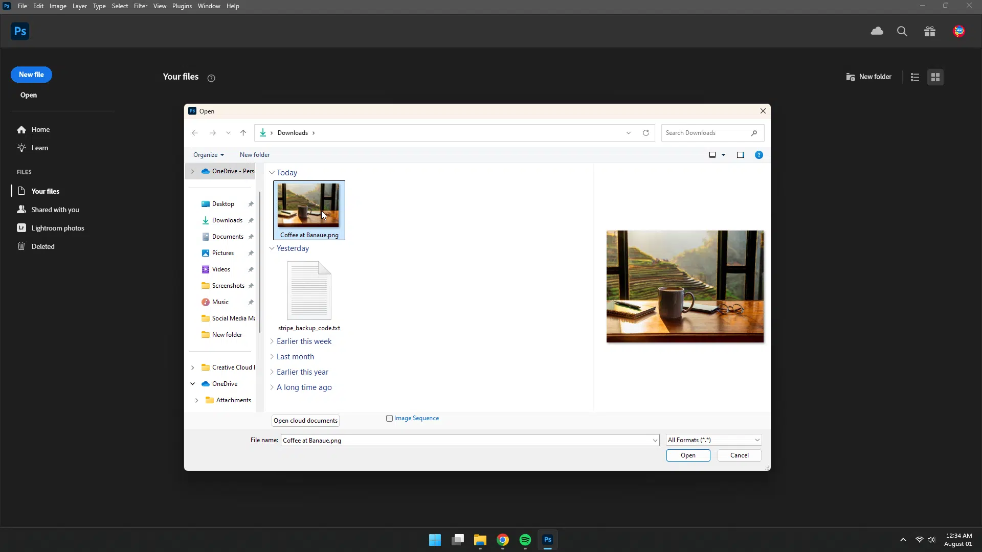 editing a photo for Adobe's generative fill feature