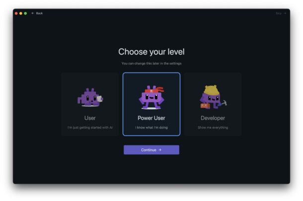 Open LM Studio and choose Power User