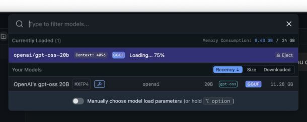 Loading gpt-oss-20b