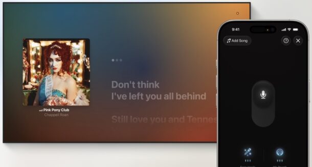 tvOS 26 singalong with iPhone