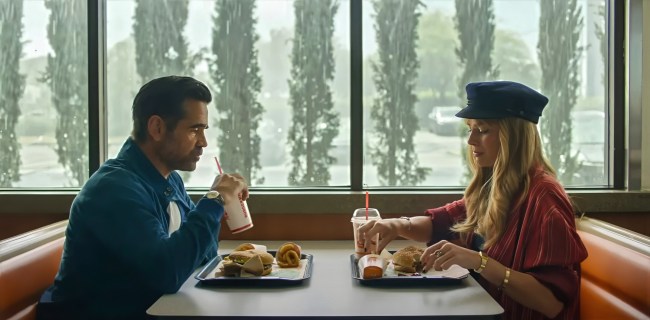 A BIG BOLD BEAUTIFUL JOURNEY, from left: Colin Farrell, Margot Robbie, 2025. © Columbia Pictures / Courtesy Everett Collection