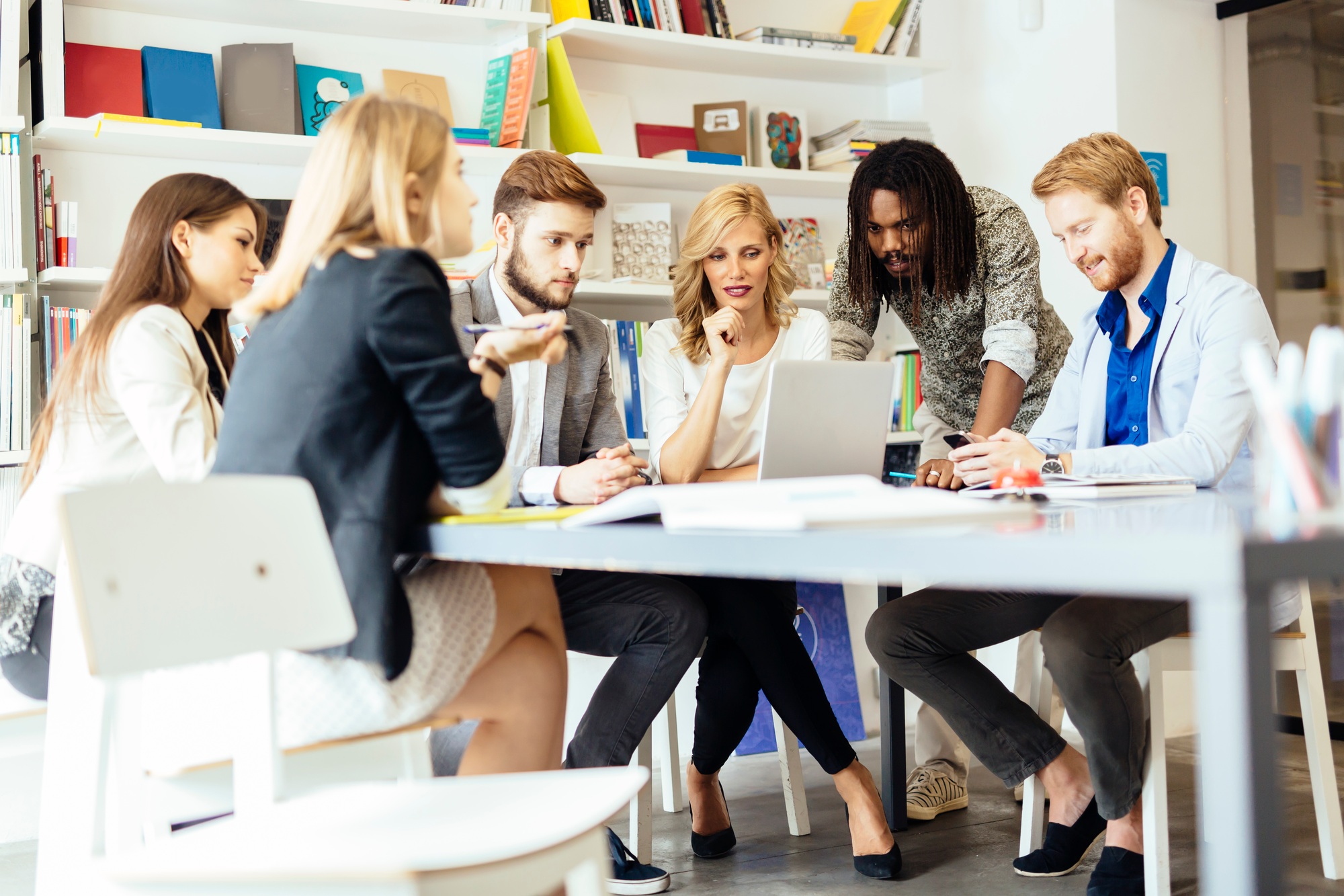 Group of designers discussing trends