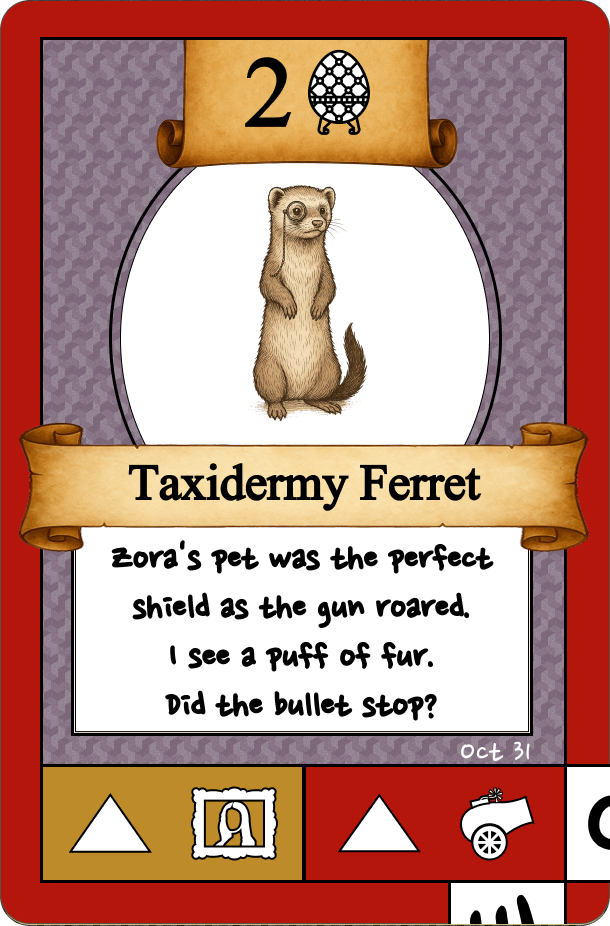 v2 of the same Ferret card with visual improvements, and also additional complications shown in the next series of photos.