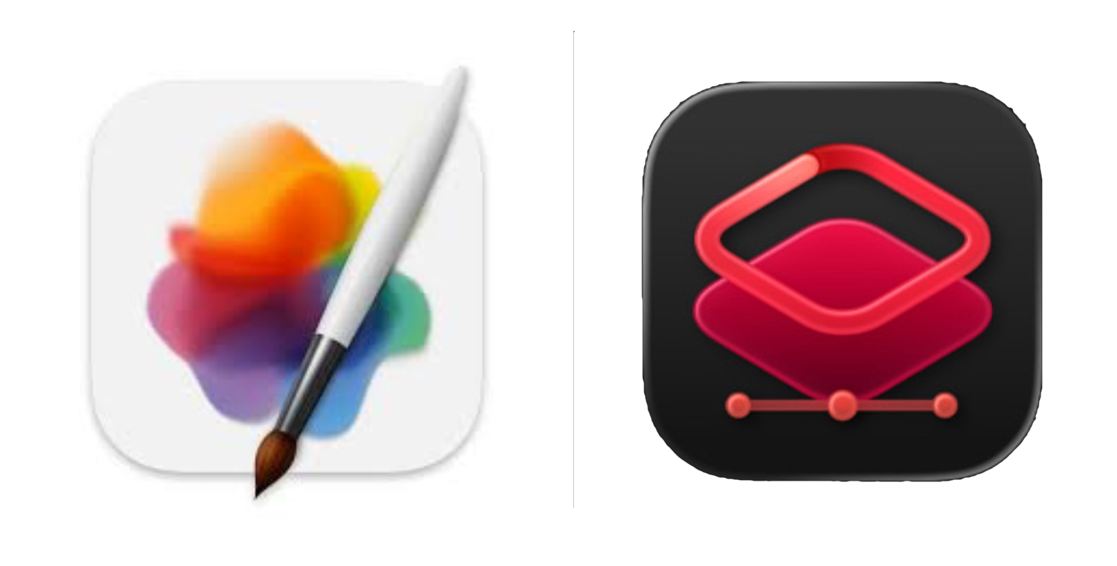 Pixelmator, before and after.