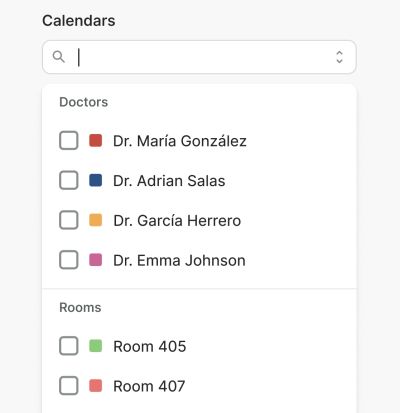 A text input field with a dropdown list