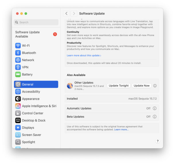 MacOS Sequoia updates can be installed carefully to avoid Tahoe updates